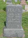 J.W. and Elizabeth Hays Tombstone